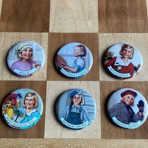 AG American Girl Kit Pins (6) Book Buttons